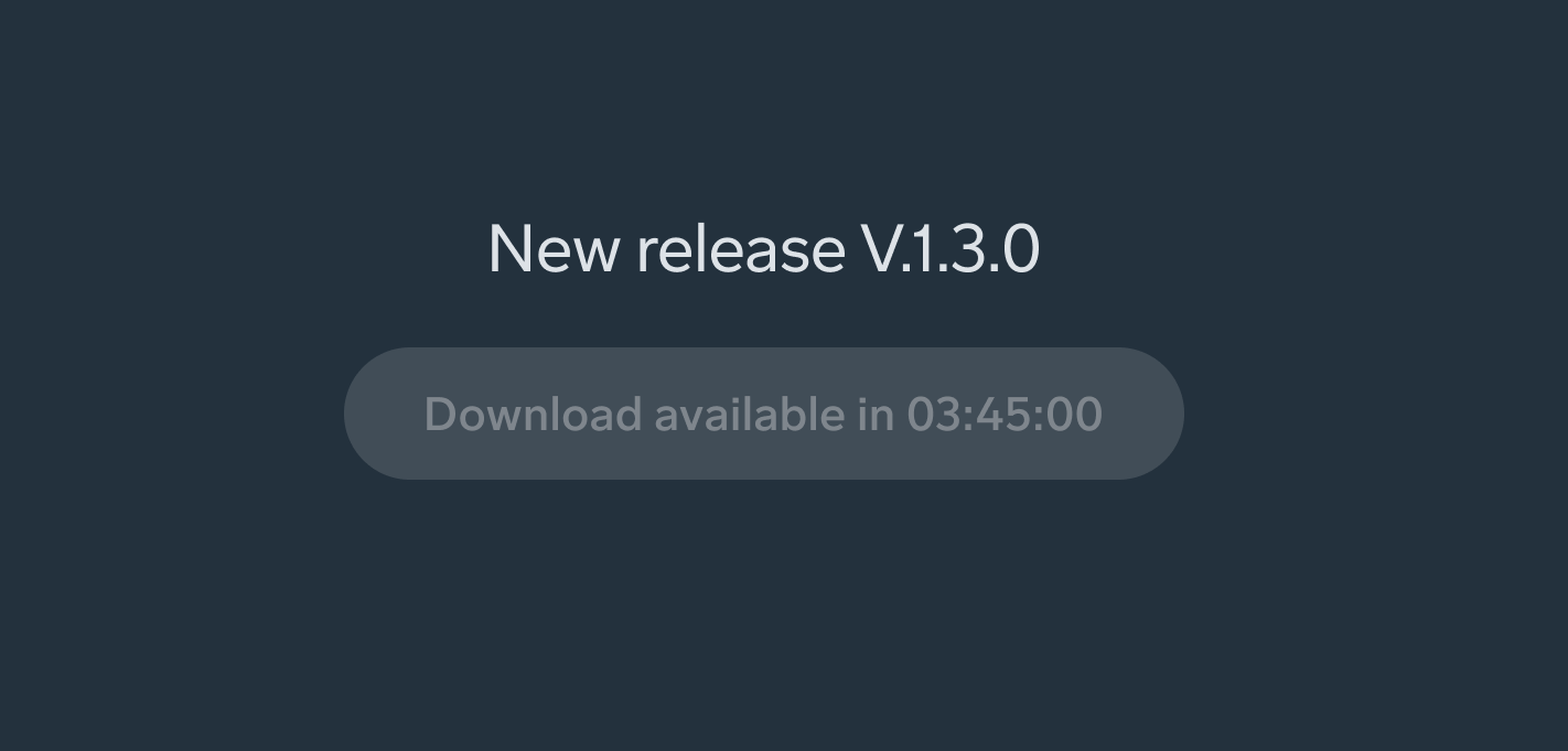Temporally disabled button with time guidelines
